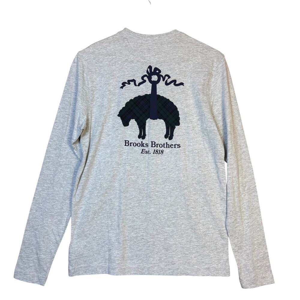 Brooks Brothers Golden Fleece Logo Long Sleeve T-Shirt XS Cotton Preppy Minimal